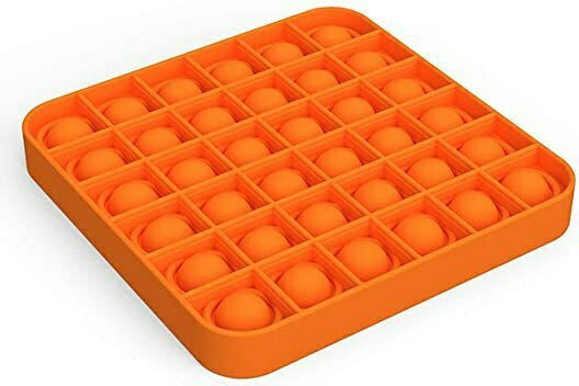 Pop It Fidget Bubble Square Σιλικόνης Πορτοκαλί