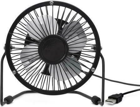 Kikkerland USB Office/Home Rotating Fan Black Desk Fan Black 061261508417