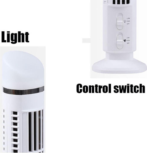 TOFAL-60360 Ventilator USB / Baterie Fără Lamele Alb