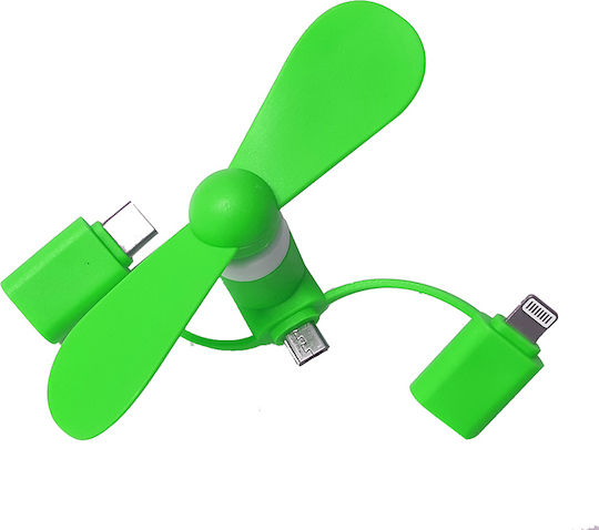 Ancus Micro USB Mini Ventilator de Telefon Mobil USB Verde