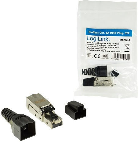 LogiLink Cat.6A Field Shielded Field Plug Σύνδεσμος Καλωδίων 1τμχ MP0044