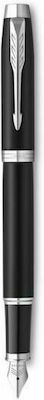 Parker IM Essential Writing Pen Medium Black made of Steel with Blue Ink