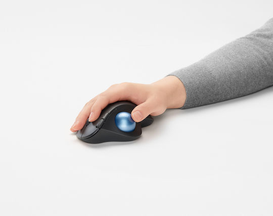 Logitech Ergo M575 Wireless Ergonomic Bluetooth Mouse with Trackball Graphite