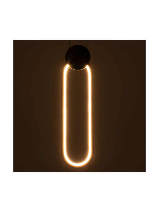 GloboStar Ildi Pendant Light Black 10x10x38cm