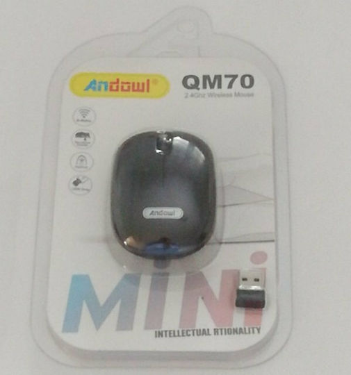 Andowl QM70 Mouse Wireless Mini Negru