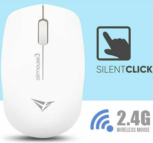 Alcatroz Silent Airmouse 3 Wireless Ergonomic Mouse White