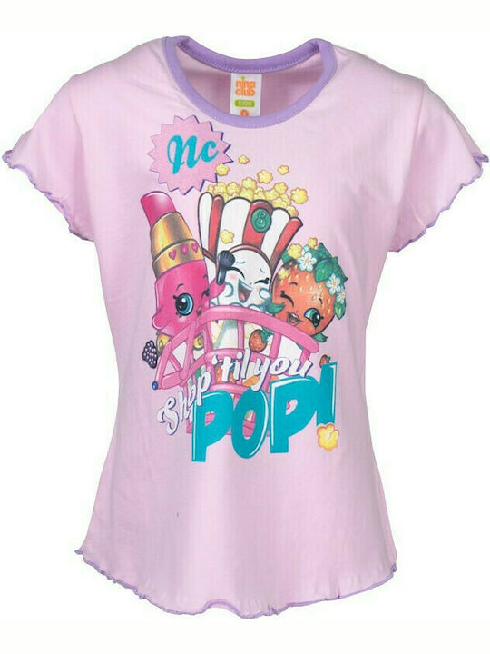 Papillon Kids Set Top & Bottom Kids Summer Pyjamas Pink