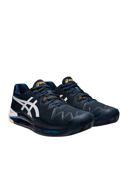 ASICS Gel Resolution 8 Clay Ανδρικά Παπούτσια Τένις Μπλε για Χωμάτινα Γήπεδα