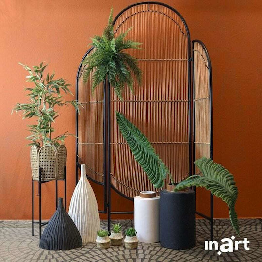 Inart Декоративна ваза Бетон Черен 23x23x40см 1бр