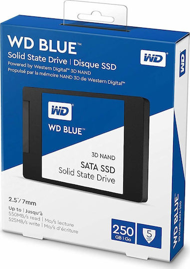 Western Digital SSD Albastru 3D 250GB Tip M.2 Cu Conexiune SATA III WDS250G2B0B Bulk