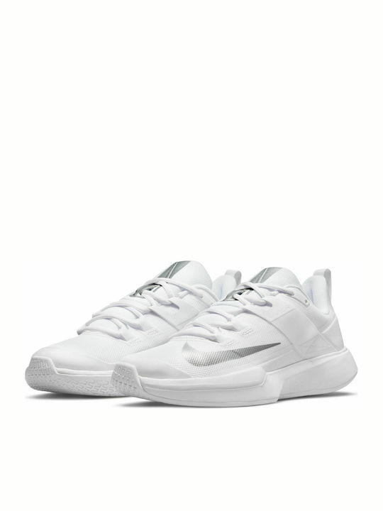 Nike Court Vapor Lite Γυναικεία Παπούτσια Τένις για Σκληρά Γήπεδα White / Metallic Silver