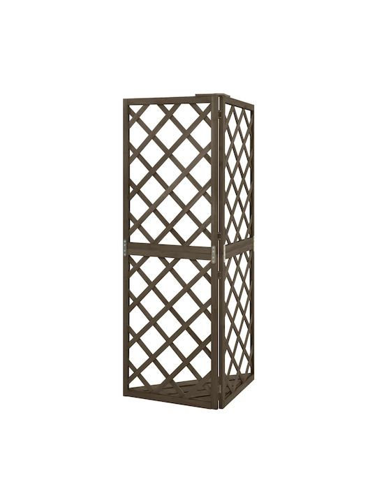Garden Trellis Made of Wood with Rhombus Grid Design in Brown Colour 50x145cm