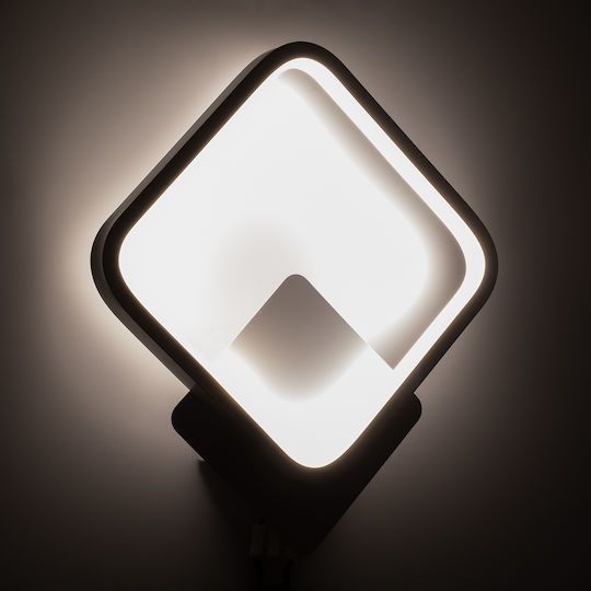 GloboStar Lena Modern Lumină de Perete cu LED Integrat și Lumină Alb Reglabil 25x29.5cm
