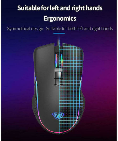 Aula Wind F806 RGB Gaming Mouse Negru