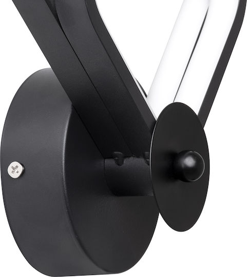 GloboStar Anna Modern Lumină de Perete cu LED Integrat și Lumină Alb Reglabil Negru 25x30cm