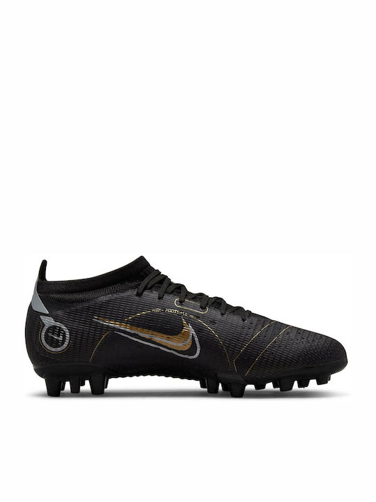 Nike Mercurial Vapor 14 Pro AG Χαμηλά Ποδοσφαιρικά Παπούτσια με Τάπες Μαύρα