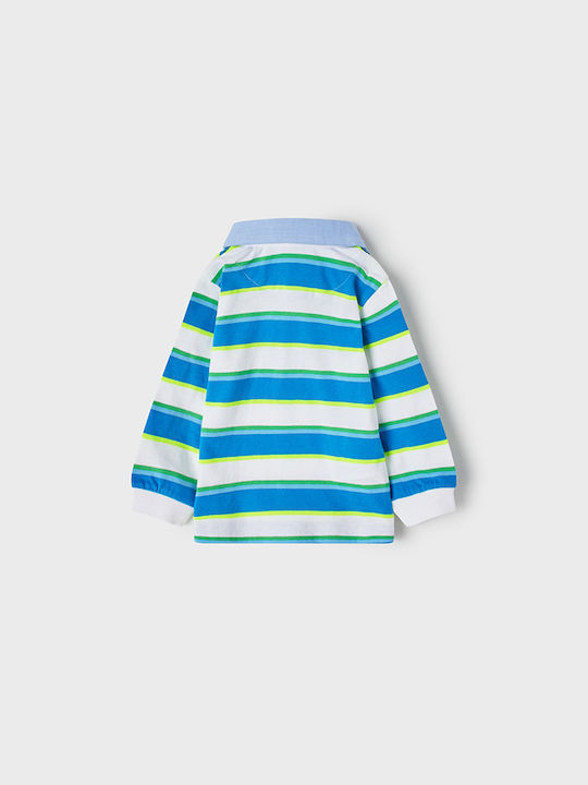 Mayoral Kids Polo Long Sleeve Blue