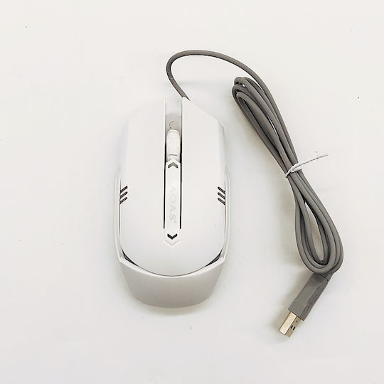 Aoas Aoas V03 RGB Геймърска Мишка 3200 DPI Бял