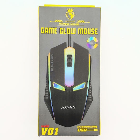 Aoas Aoas V01 RGB Gaming Ποντίκι Μαύρο