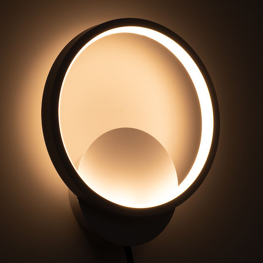 GloboStar Ted Modern Lamp Wall with Integrated LED and Adjustable White Light 20x23cm