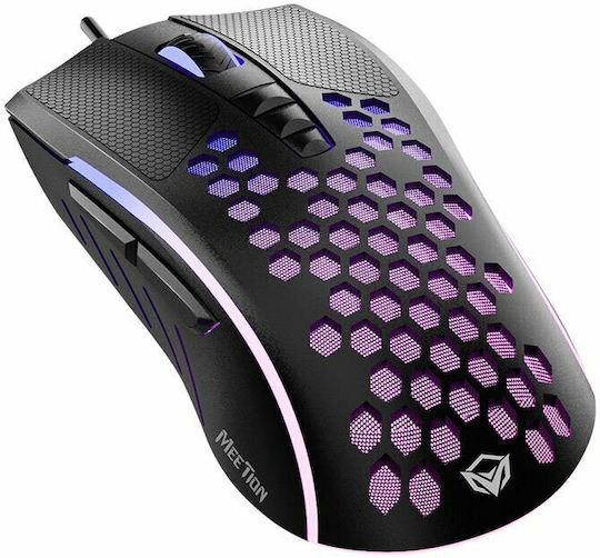 Meetion Honeycomb GM015 RGB Gaming Mouse 6400 DPI Black