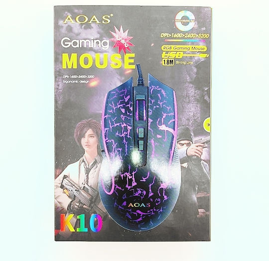 Aoas Aoas K10 RGB Gaming Mouse 3200 DPI Negru
