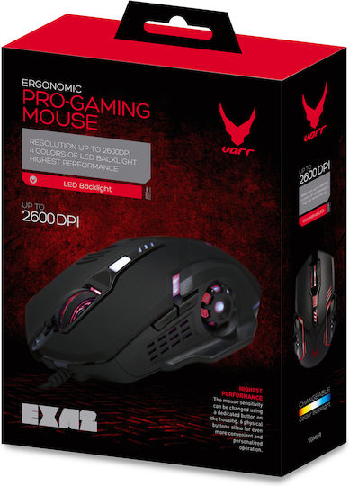 Omega Varr EXA2 RGB Gaming Gaming Maus Schwarz