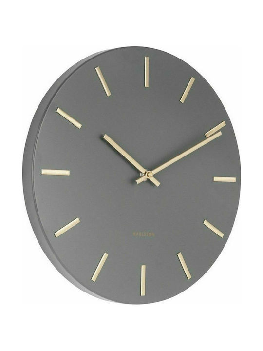 Karlsson Charm Wall Clock Metallic Γκρι 30cm