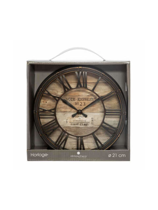 Atmosphera Leise Antikes Wanduhr Kunststoff Coffee Ø21cm