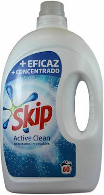 Skip Active Clean Υγρό Απορρυπαντικό Ρούχων 60 Μεζούρες