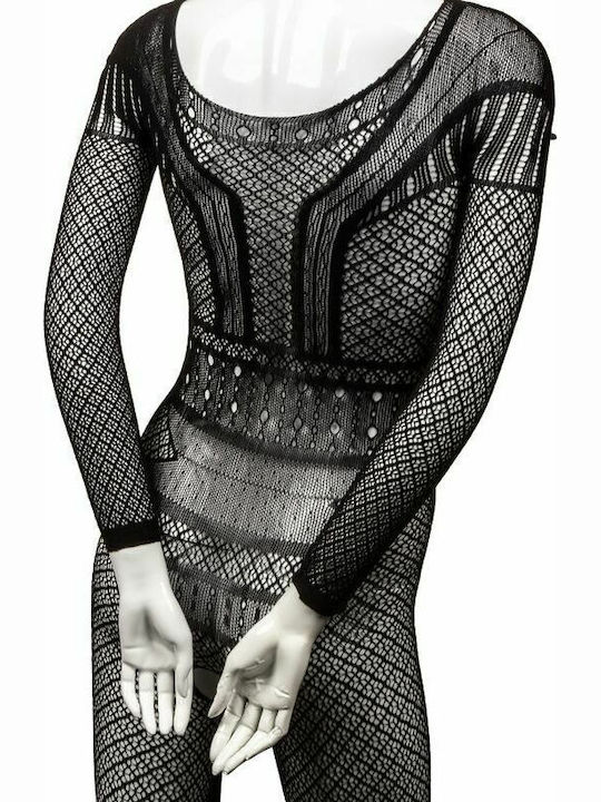 Calexotics Body Suit Din Dantelă Bodystocking Negru