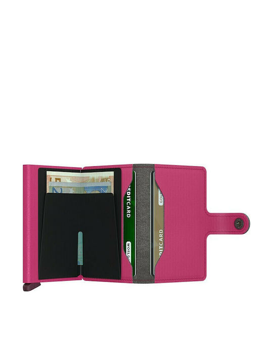 Miniwallet Yard Small Leather Women's Wallet Cards with RFID Fuchsia