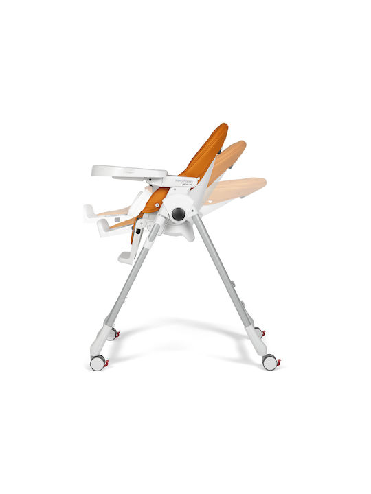 Peg Perego Prima Pappa Follow Me Foldable Baby Highchair With Adjustable Height Gray