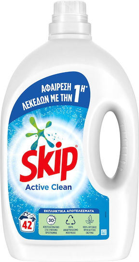 Skip Active Clean Υγρό Απορρυπαντικό Ρούχων 2.1lt (42 Μεζούρες)