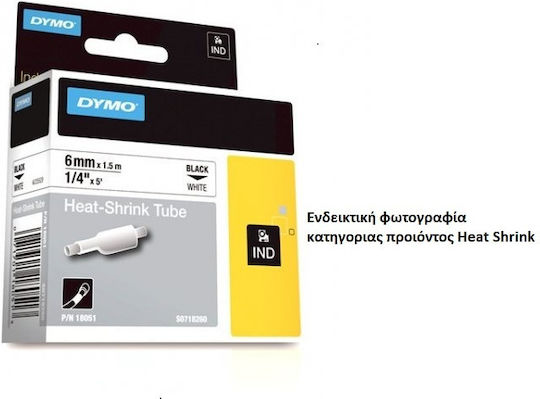 Dymo Label Maker Tape 1.5m x 6mm in White Colour Compatible with Dymo Rhino/IND
