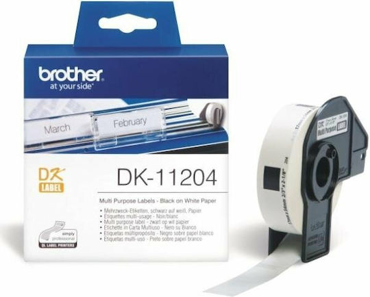 Brother 400 Self-Adhesive Label Rolls for Label Printer 54x17mm 1pcs