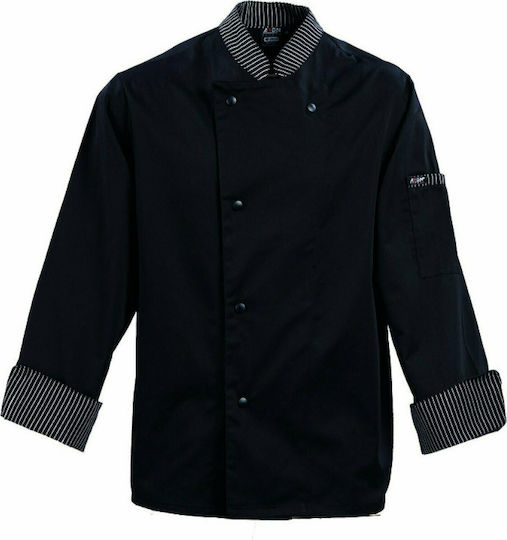 Axon Mantel Koch Unisex Schwarz mit Langärmelig Julienne