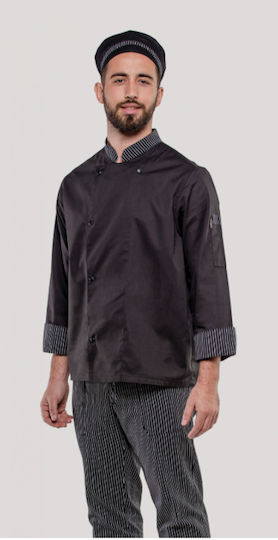 Axon Mantel Koch Unisex Schwarz mit Langärmelig Julienne