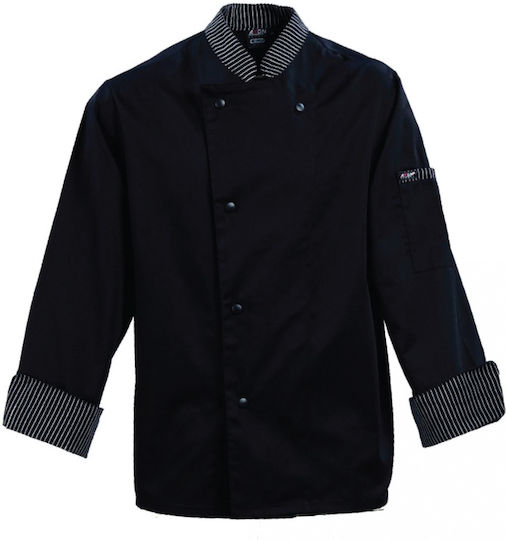 Axon Mantel Koch Unisex Schwarz mit Langärmelig Julienne