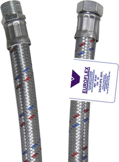Viospiral Euroflex Спирална Връзка Мъжко - Женско Inox Право 60cm Спираловиден Маркуч 60см