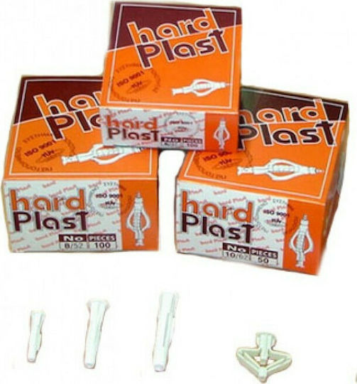 Hard Plast White Anchors No12 Oops Plastic 12mm