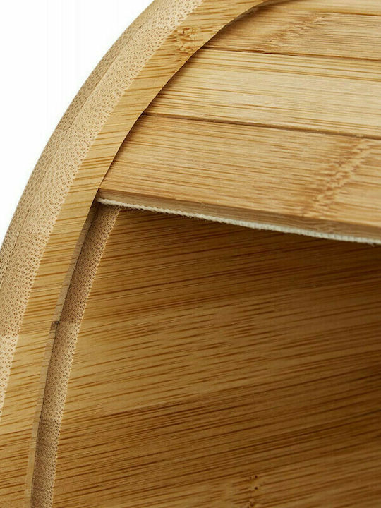 Relaxdays Bread Box with Lid made of Bamboo Brown 40.5x28x21cm