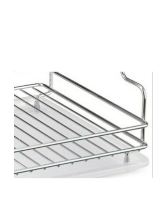 Tekno-Tel Metallic Silver Sink Strainer 36x30x21cm