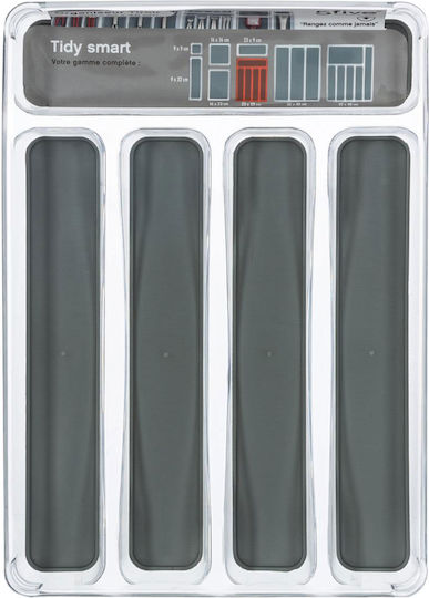 Click Drawer Cutlery Tray Plastic 32x23x5cm Grey