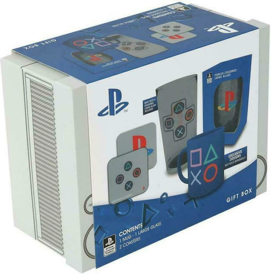 GB eye PlayStation Gift Box Classic 2019 Κούπα Κεραμική Γκρι 4τμχ