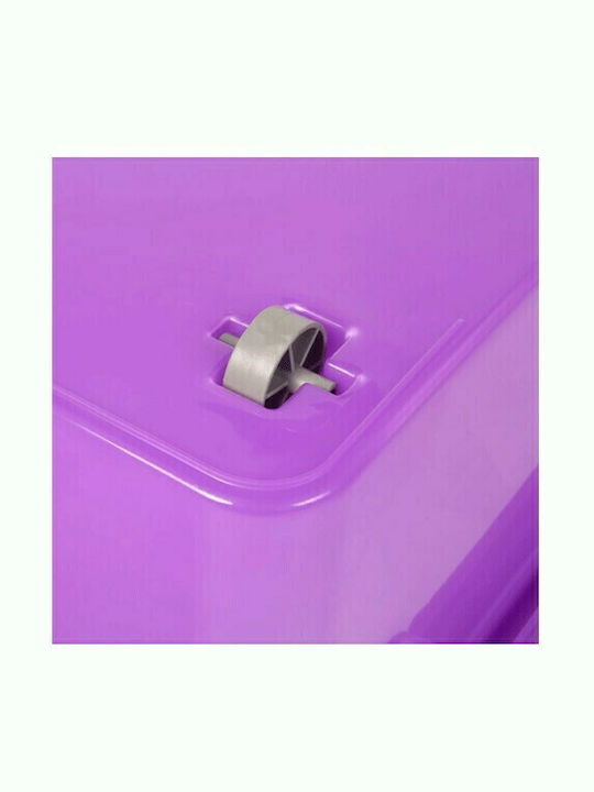 Homeplast Nak Plastic Storage Box with Lid Purple 70x46x20cm