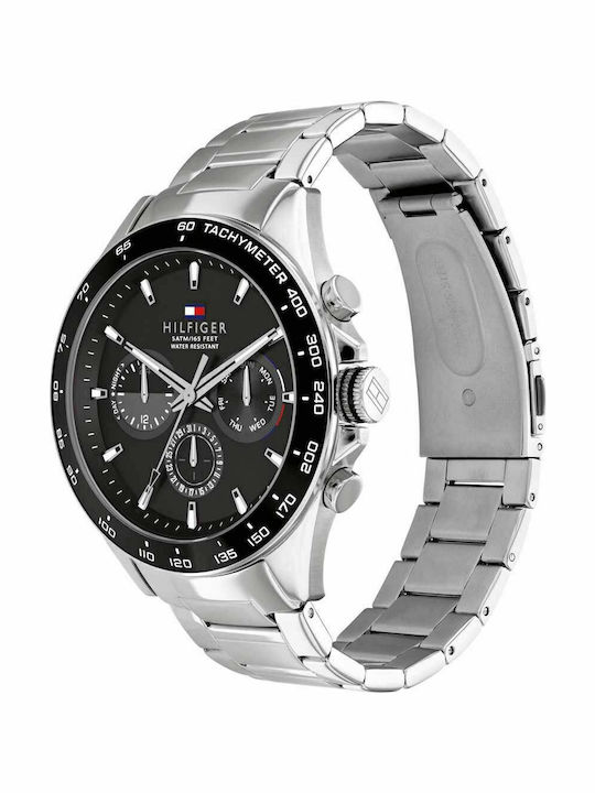 Tommy Hilfiger Owen Men's Watch 46mm Chronograph Battery Silver