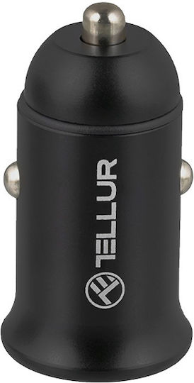 Tellur FCC7 Автомобилен Зарядно Устройство 60W Бързо Зареждане с Портове 1xUSB-A 1xType-C Черен Цвят