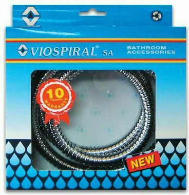 Viospiral Topflex Furtun de duș spiralat Inox 150cm Argint
