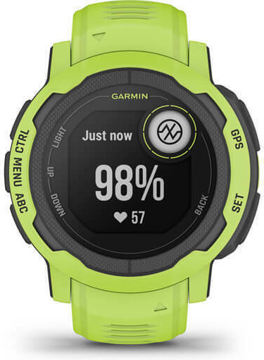 Garmin Instinct 2 45mm Αδιάβροχο Smartwatch με Παλμογράφο (Electric Lime)